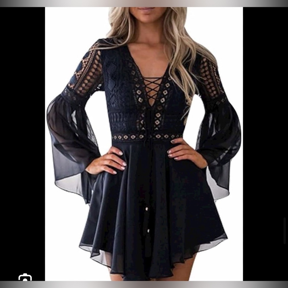 black lace dress